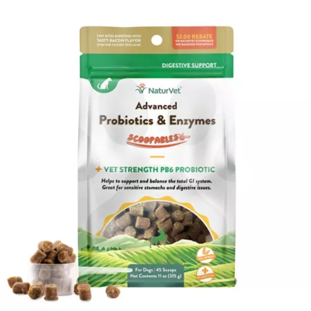 NaturVet Scoopables Advanced Probiotics and Enzymes Dog Digestion Supplements