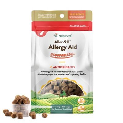 NaturVet Aller-911 Allergy Aid Scoopables Supplement for Dogs, 45 Scoops