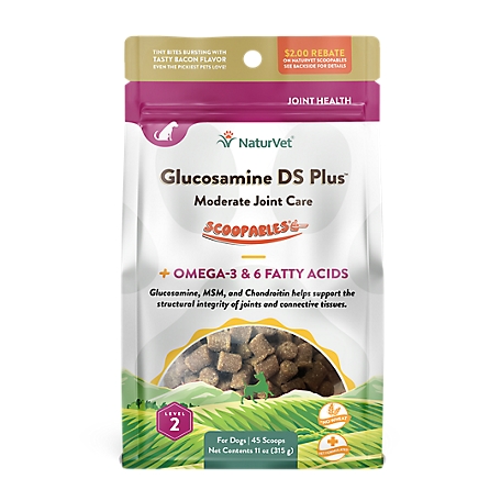 NaturVet Scoopables Glucosamine DS Plus Level 2 Moderate Joint Care