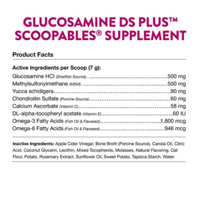 Image showing 8 th NaturVet Glucosamine DS Plus Level 2 Moderate Joint Care Scoopables Supplement for Dogs, 45 Scoops