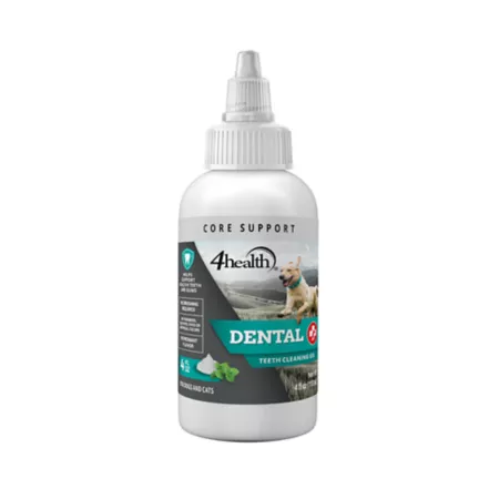 4health Peppermint Flavor Dental Tooth Cleansing Gel for Cats and Dogs 4 oz. Dog Teeth Cleaning & Breath Freshening