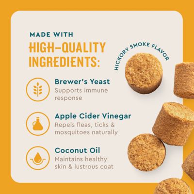 Image showing  Soft Chewable Flea and Tick Supplements for Dogs, Hickory Smoke Flavor, 9.5 oz., 60 ct.