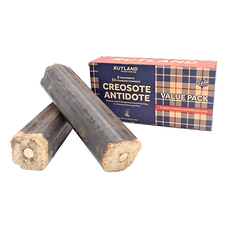 Rutland Creosote Antidote, 2-Pack Creosote Sweeping Log, 2.45 lbs Each