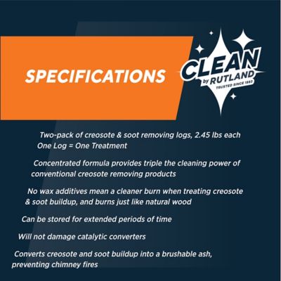 Image showing  Creosote Antidote, Creosote Sweeping Log, 2.45 lb. Each, 2-Pack