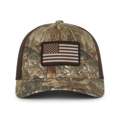 Outdoor Cap Camo American Flag Trucker Cap