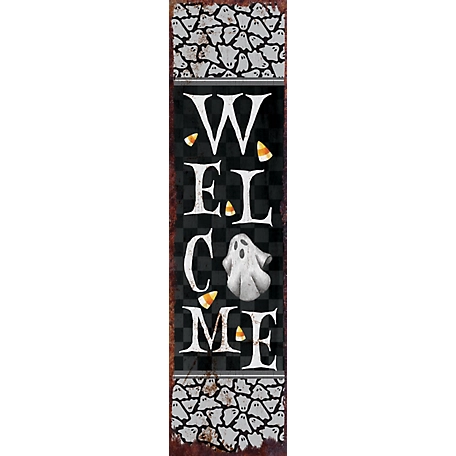 TX USA Corporation 36 in. "Welcome" Halloween Porch Sign - Front Porch Halloween Welcome Sign