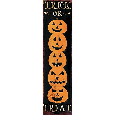 TX USA Corporation 36 in. Trick or Treat Halloween Porch Sign - Front Porch Halloween Welcome Sign