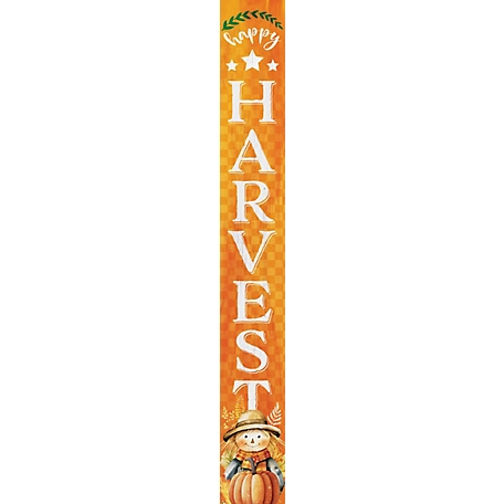 TX USA Corporation 72 in. "Happy Harvest" Porch Sign with Scarecrow Design