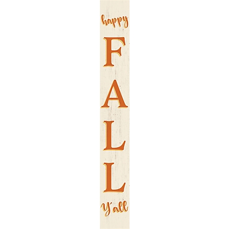 TX USA Corporation 72 in. Happy Fall Y'all Wood Porch Sign, Fall Welcome Sign for Front Door Porch Dcor