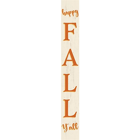 TX USA Corporation 72 in. Happy Fall Y'all Wood Porch Sign, Fall Welcome Sign for Front Door Porch Dcor