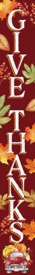 TX USA Corporation 72 in. Give Thanks Wood Porch Sign, Fall Welcome Sign for Front Door Porch Dcor