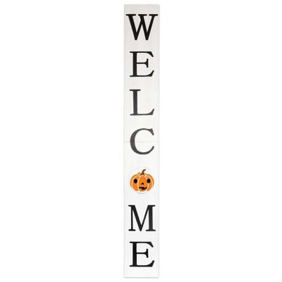 TX USA Corporation 72 in. White Halloween Welcome Sign for Front Door, Welcome Porch Sign