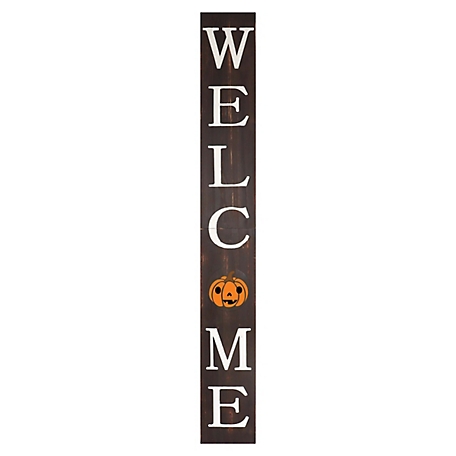 TX USA Corporation 72 in. Brown Halloween Welcome Sign for Front Door, Welcome Porch Sign