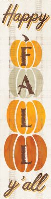 TX USA Corporation 36 in. Happy Fall Y'all Wooden Porch Sign - Seasonal Front Door Decor for Autumn Celebrations, HWD296