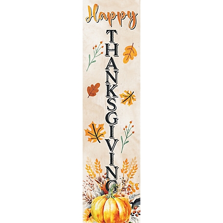 TX USA Corporation 36 in. "Happy Thanksgiving" Fall Porch Sign - Rustic Harvest Decor
