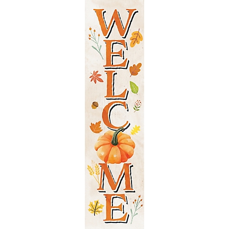 TX USA Corporation 36 in. "Welcome" Fall Porch Sign - Rustic Harvest Decor for Front Door