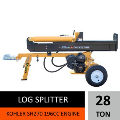 CountyLine 28-Ton Gas-Powered Horizontal/Vertical Log Splitter, Kohler 6.5 HP Engine