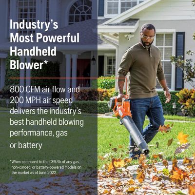 Image showing  Leaf Blaster 350iB 200 MPH/800 CFM 40V Cordless Handheld Leaf Blower, Battery and Charger Included