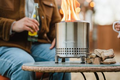 Image showing  7 in. Mesa XL Stainless Steel Tabletop Wood-Burning Fire Pit, Stainless Steel