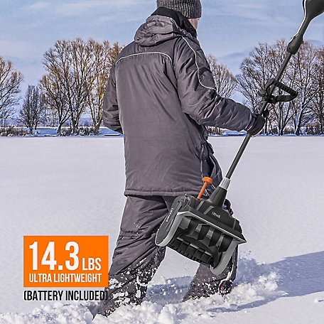  Litheli Cordless Brushless Snow Shovel, 40V(2x20V) 13-Inch  Battery Powered Snow Blower, Electric Snow Thrower with Direction Bar &  Auxiliary Handle (2.5Ah Battery Included) : Patio, Lawn & Garden