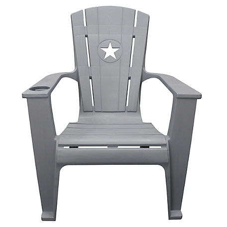 Leigh Country Big Country Adirondack Chair with Star, Grey