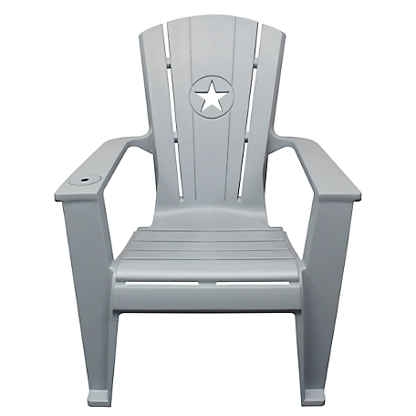 Leigh Country Big Country Adirondack Chair with Star, Grey