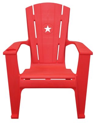 Leigh Country Big Country Adirondack Chair with Star, Red