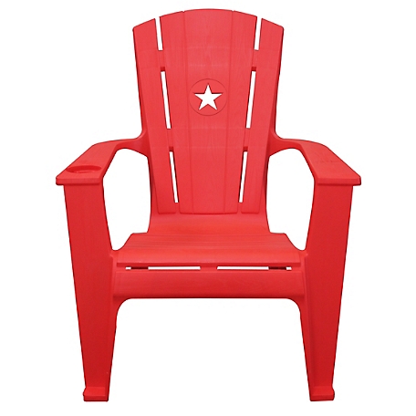 Leigh Country Big Country Adirondack Chair with Star, Red
