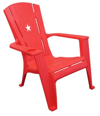 Image showing  Big Country Adirondack Chair with Star, Red