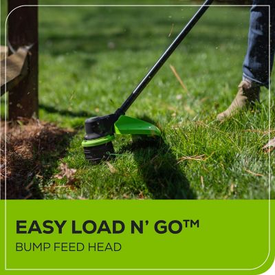 Image showing 6 th Greenworks 17 in. 60V Straight Shaft Cordless String Trimmer, Battery and Charger Included