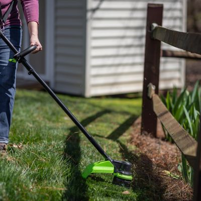Image showing 7 th Greenworks 17 in. 60V Straight Shaft Cordless String Trimmer, Battery and Charger Included