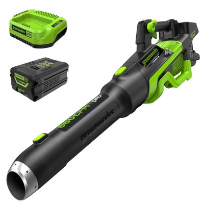 Greenworks 180 MPH/660 CFM 60V Cordless Brushless Battery Leaf Blower, 2.5 Ah Battery & Charger