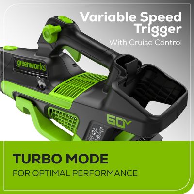 Image showing 5 th Greenworks 180 MPH/660 CFM 60V Cordless Handheld Leaf Blower, Battery and Charger Included
