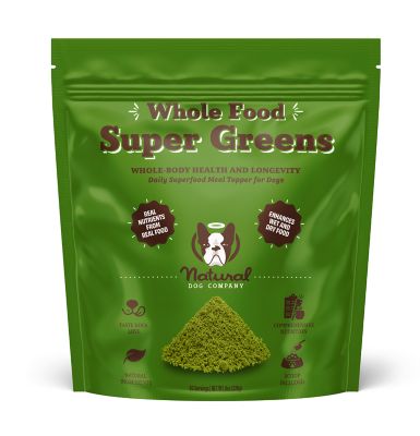 Natural Dog Company Super Greens Blend Daily Immune Support and Vitamins Food Topper for Dogs