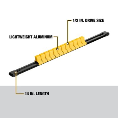 DeWALT DWMT75262OSP 1/2" Drive Socket Rail (holds 12 sockets)