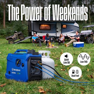 Image showing  2,550/1,900-Watt Dual-Fuel Portable Inverter Generator, RV-Ready, Gas/Propane, CO Sensor