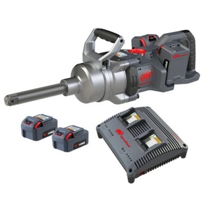 Ingersoll Rand 20-Volt High-torque 1in. Cordless Impact Wrench Kit, 4 Batteries and Charger, 6 in. Ext Anvil, W9691-K4E