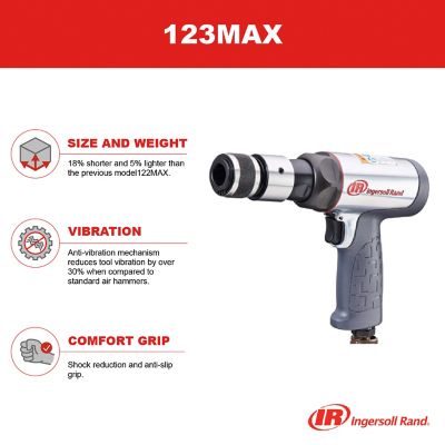 Image showing 6 th Ingersoll Rand Industrial Duty Air Hammer, 3530 BPM, 2-5/8 in. Stroke, Round Shank