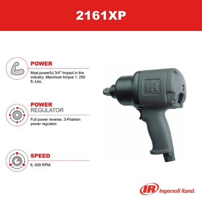 Image showing  3/4 in. Air Impact Wrench, 1250 ft.-lbs. Max Torque, Ultra Duty, Pistol Grip