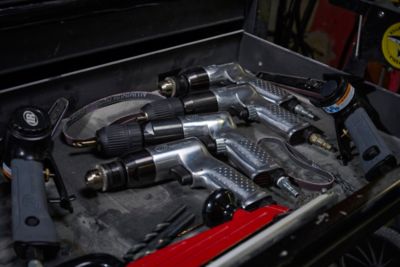 Image showing  3/8 in. Pistol Grip Air Drill, Keyed Chuck, Non-reversible, 2000 RPM, 0.5 Horsepower