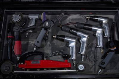 Image showing  3/8 in. Pistol Grip Air Drill, Keyed Chuck, Non-reversible, 2000 RPM, 0.5 Horsepower