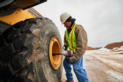 Image showing 6 th Ingersoll Rand 1 in. Air Impact Wrench, 2,000 ft.-lb. Max Torque Pistol Grip, 6 in. Extended Anvil