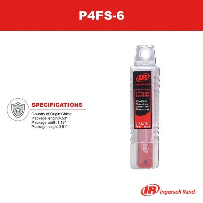 Image showing  Air Reciprocating Saw Blades, 4 in. Fine, 32 TPI, 6 pc.