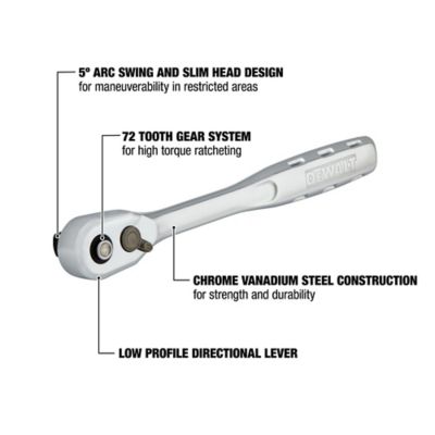 Image showing  DWMT81098 1/2 in. Drive Quick Release Ratchet