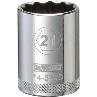 DEWALT 1/2 in. Drive 21 mm 12-Point Socket