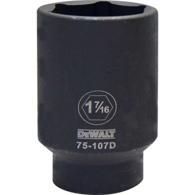 DeWALT 3/4 in. Drive SAE 1-7/16 in. 6-Point Deep Impact Socket