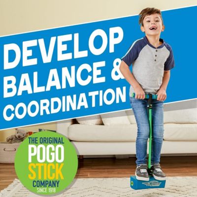 Image showing  My First Foam Pogo Jumper for Kids Fun, Safe Pogo Stick, Ages 3+, Toddler Toys, Up to 250 lbs., Blue