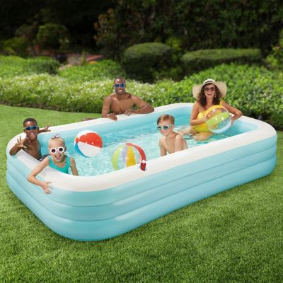 Funsicle 10 ft. x 6 ft. Serenity Blue Rectangular Pool