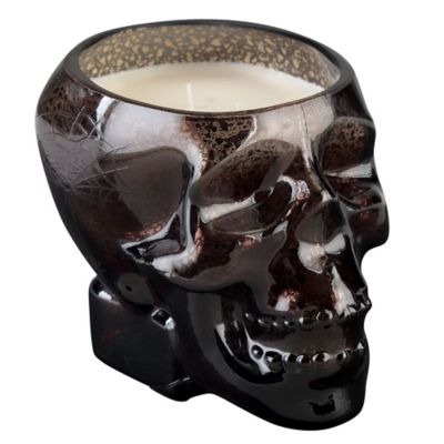 Red Shed Glass Skull Candle, 17 oz.