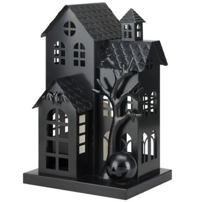 Red Shed 14 in. Halloween House Lantern